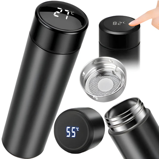 Termo Inteligente de Acero Inoxidable 316 – Pantalla Táctil de Temperatura y Aislamiento 24h para Bebidas Calientes o Frías